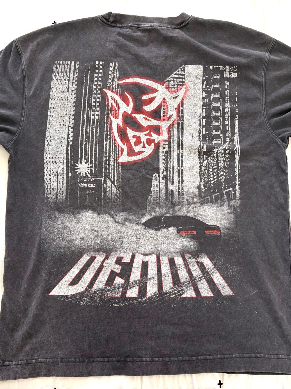 Hollister Dodge Demon Graphic Backprint Men's Shirt - Black / Gray boxy fit